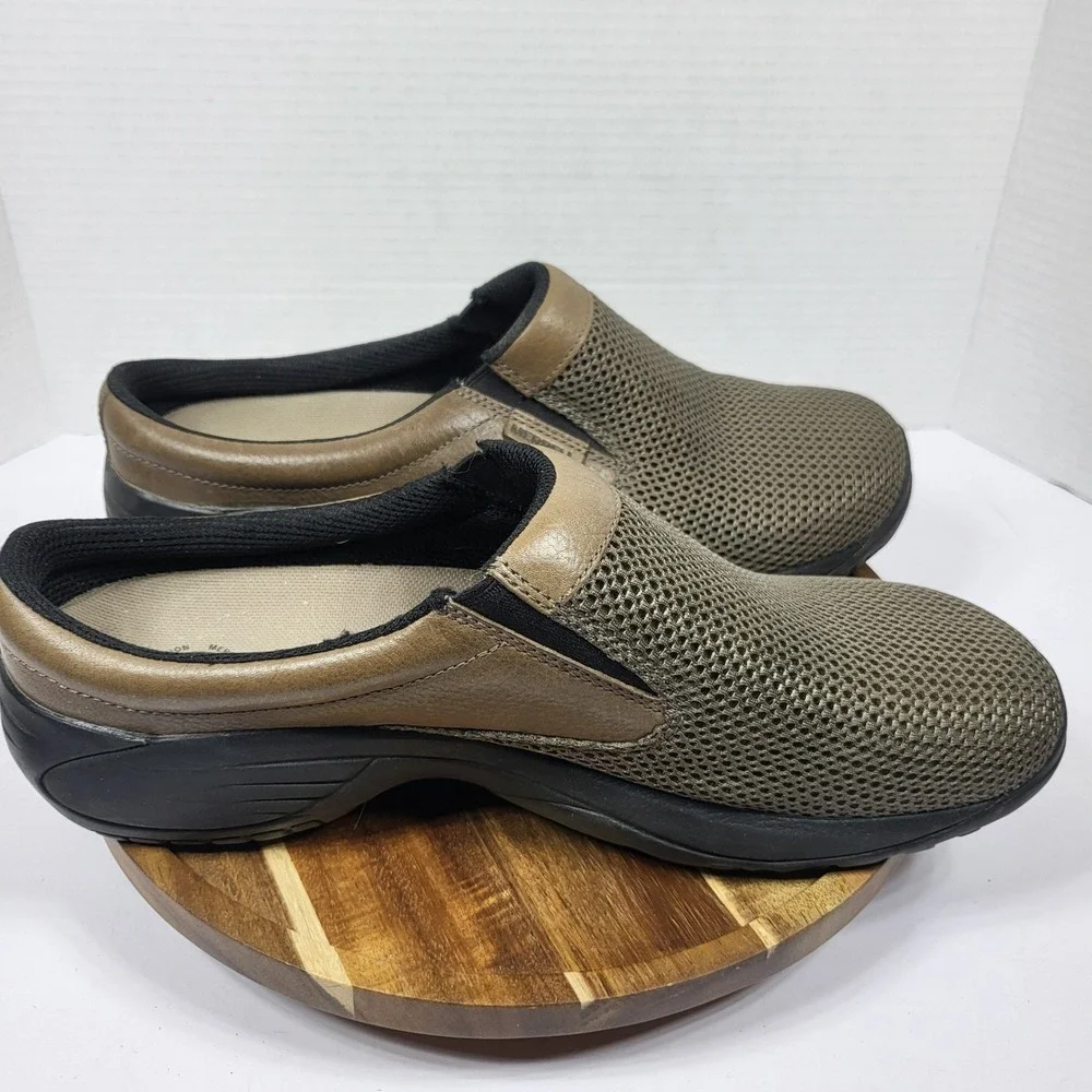 Merrell Encore Gust Mens 11.5 Brown Leather Mesh Slip On Mules J66271 - Picture 9 of 11